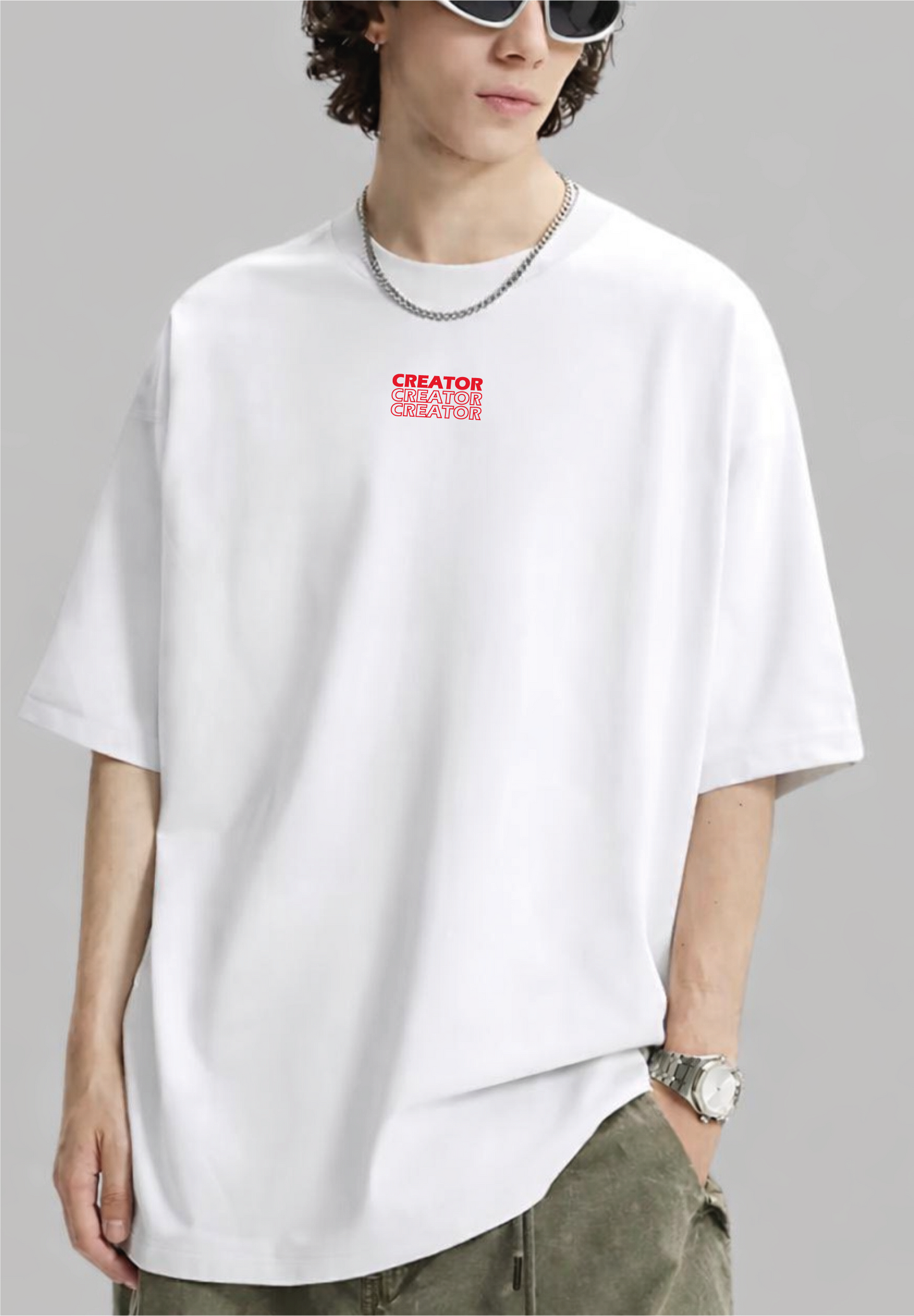 Polera Oversize Creator x 3 White