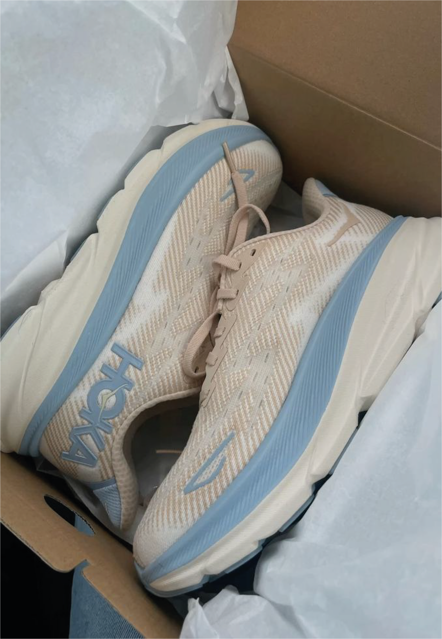Zapatillas Clifton 9 Beige Light Blue