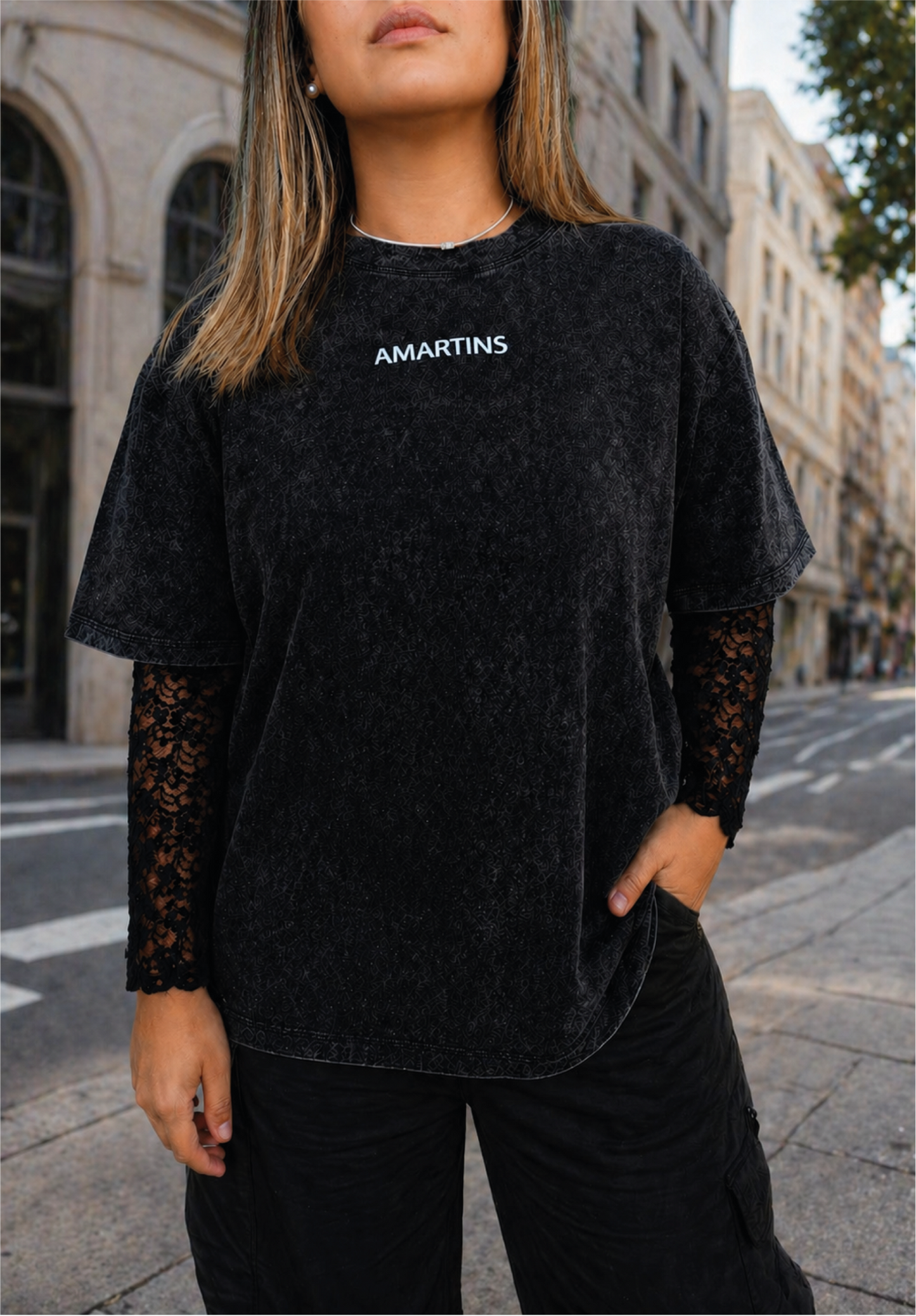 Polera Oversize Acid Wash Amartins