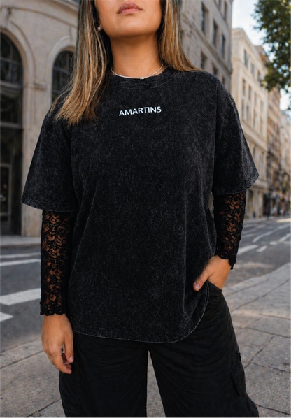 Polera Oversize Acid Wash Amartins