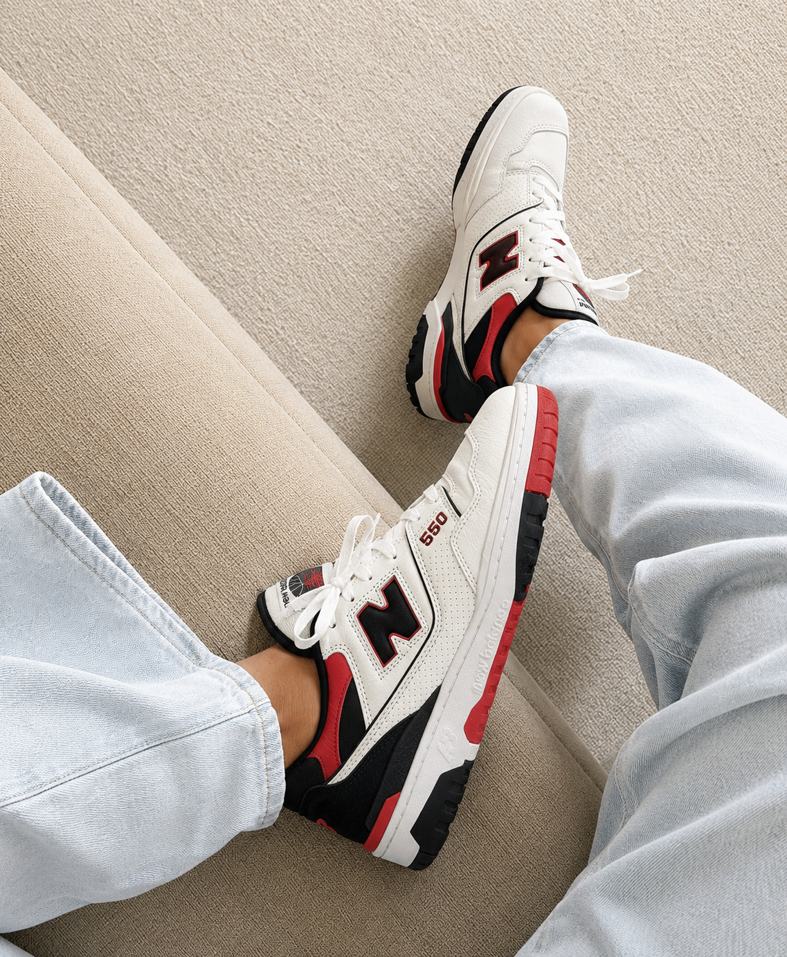 Zapatillas New Balance 550 White Red