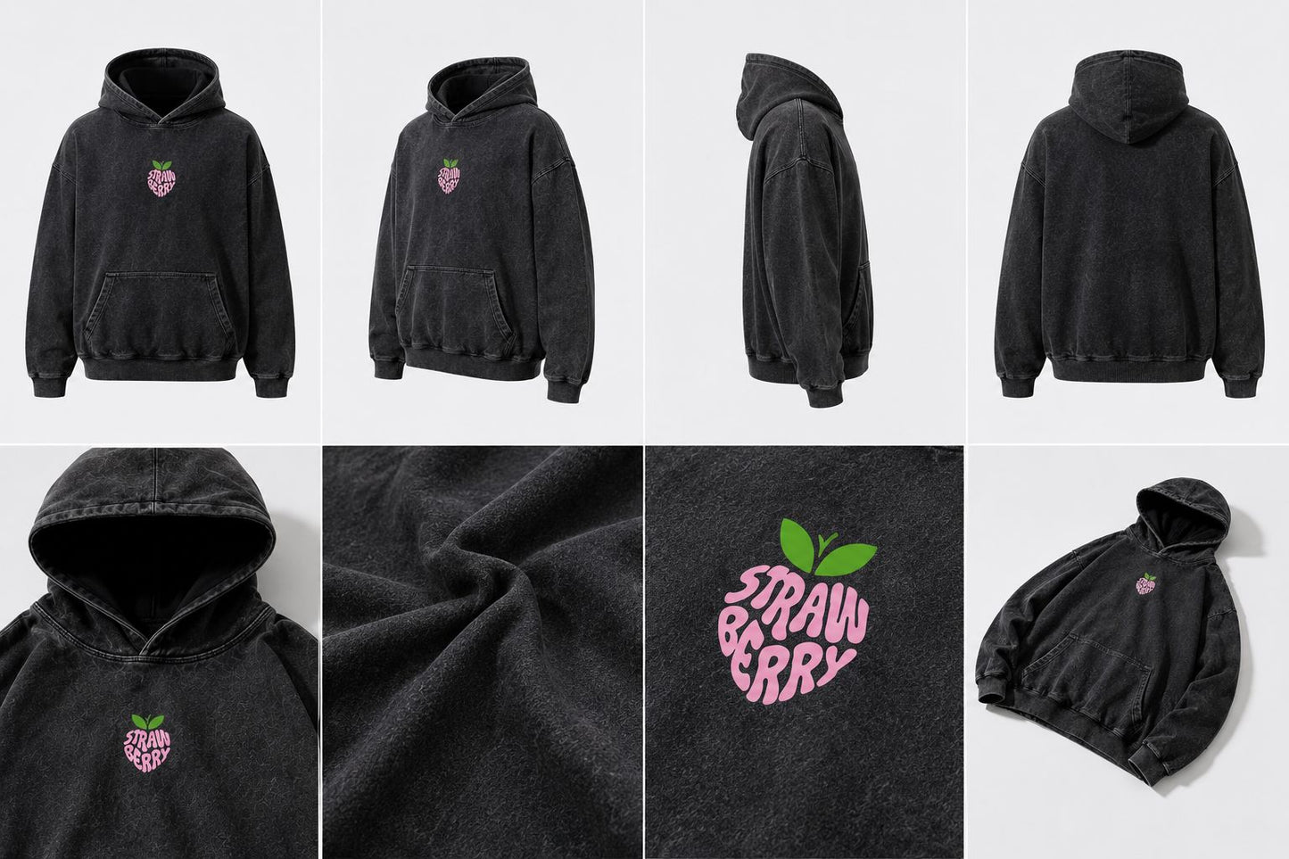 Poleron Acid Wash Straw Berry