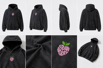Poleron Acid Wash Straw Berry
